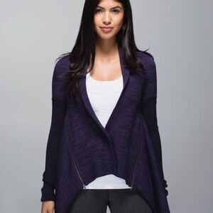 Lululemon Wrap It Up Sweater - Black Grape / Going Grape - 10